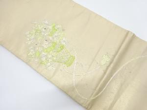 アンティーク　花籠模様刺繍袋帯（材料）